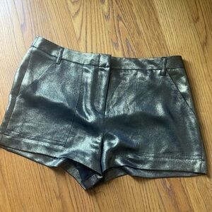 Metallic Gold/black Women's Shorts